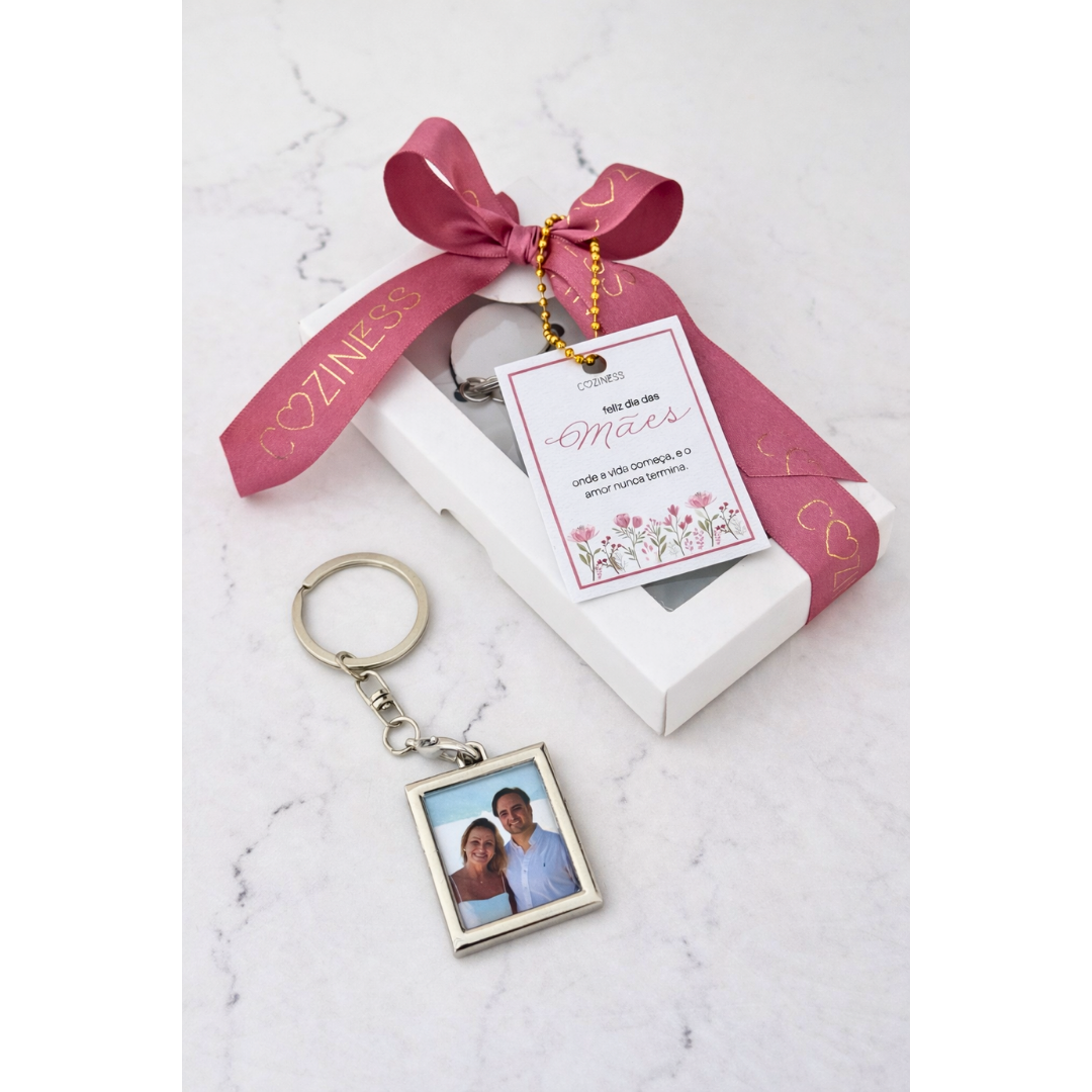Chaveiro Porta-foto Inox Personalizado