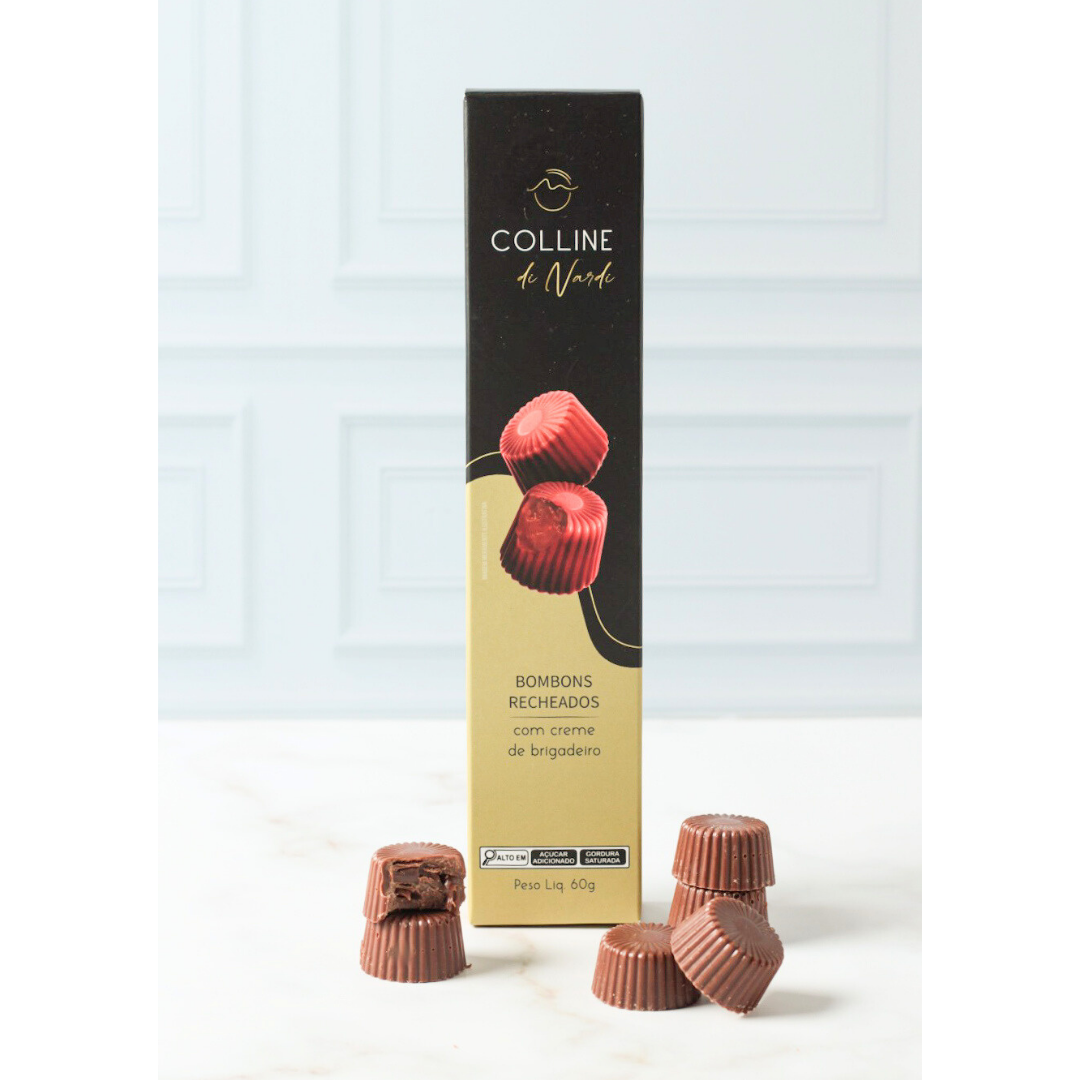 Estojo de Bombons ao Leite com Recheio de Brigadeiro Colline di Nardi 60g
