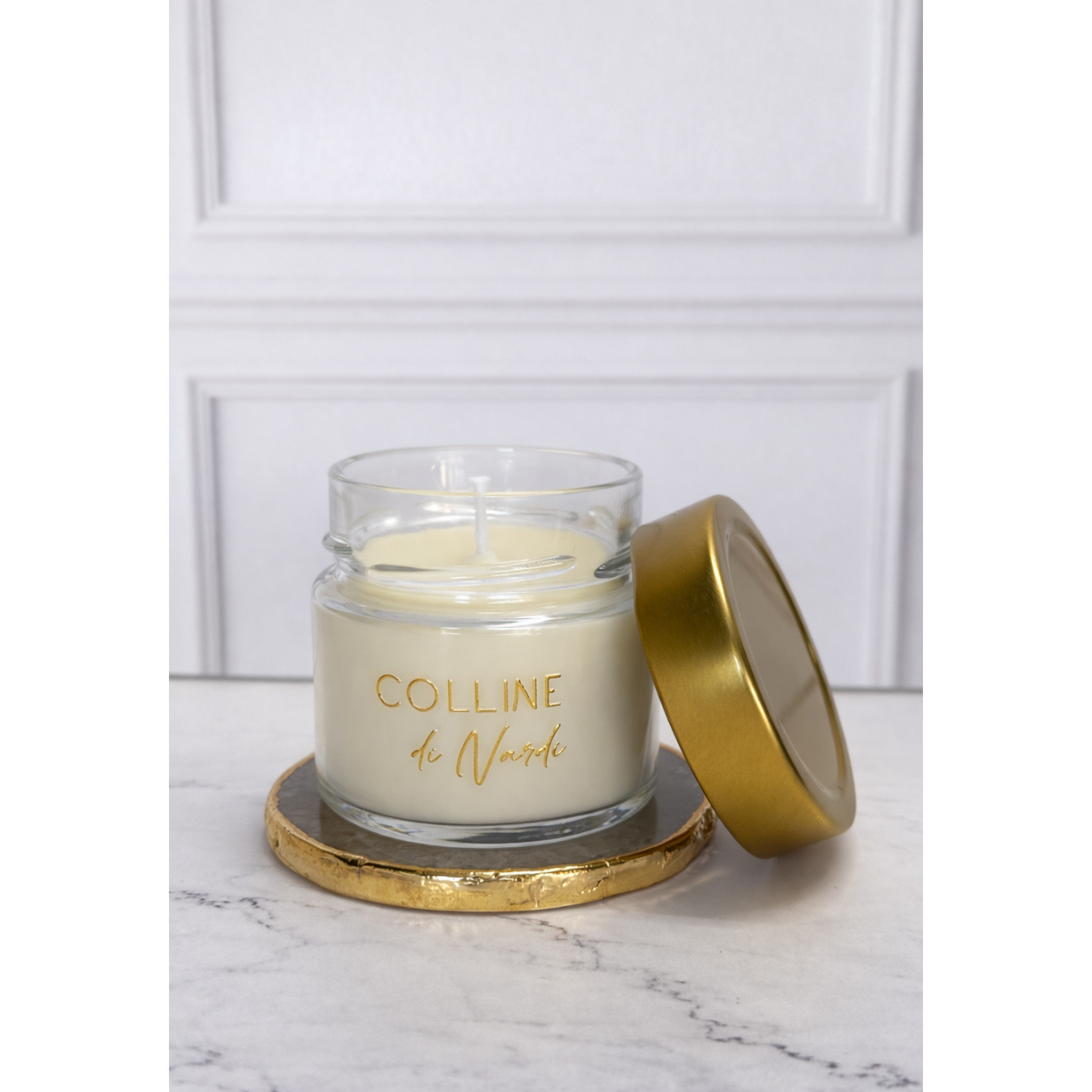 Vela Aconchego Copo de Vidro Tampa Metálica 145g