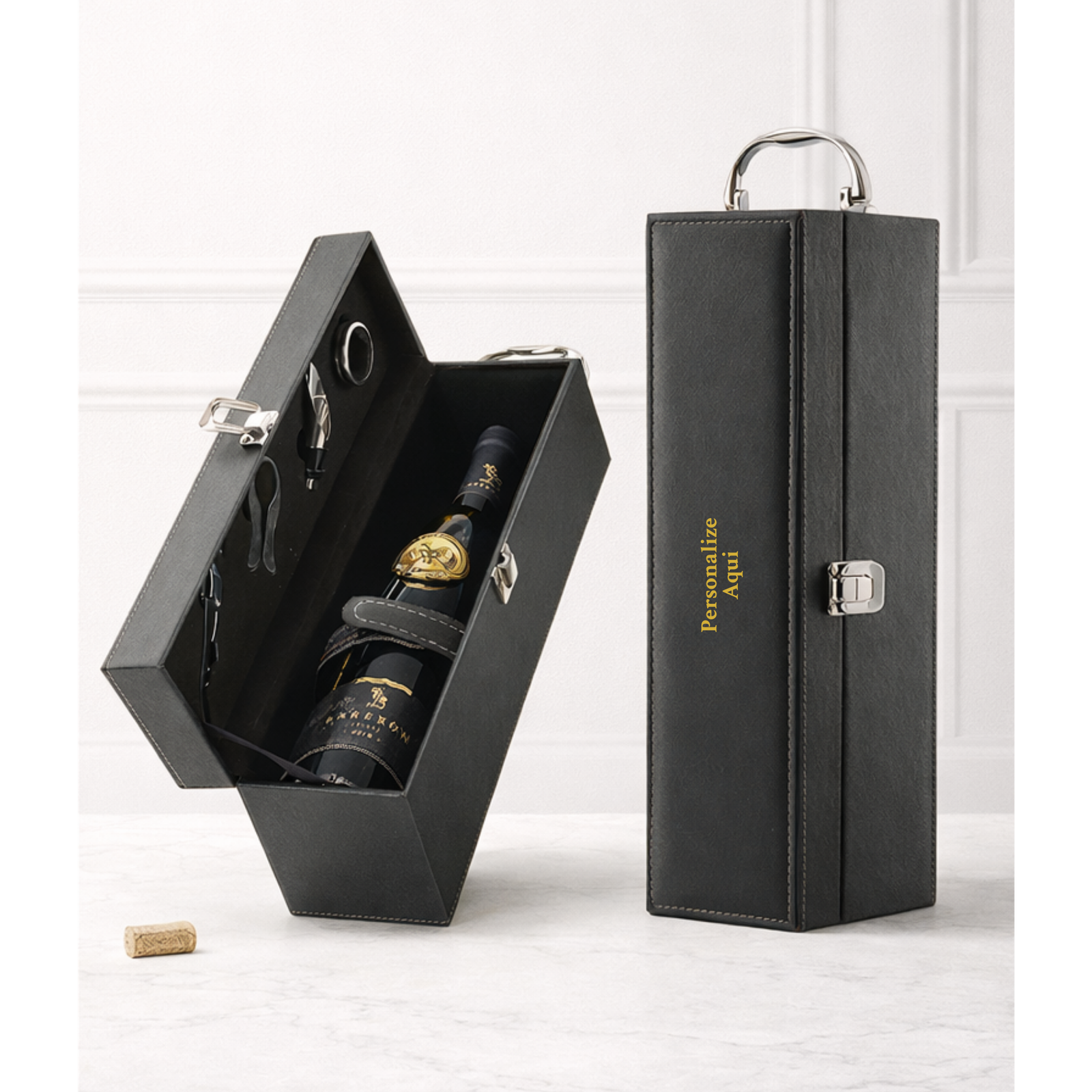 Kit Vinho Maleta Executiva Personalizada (bebida opcional)